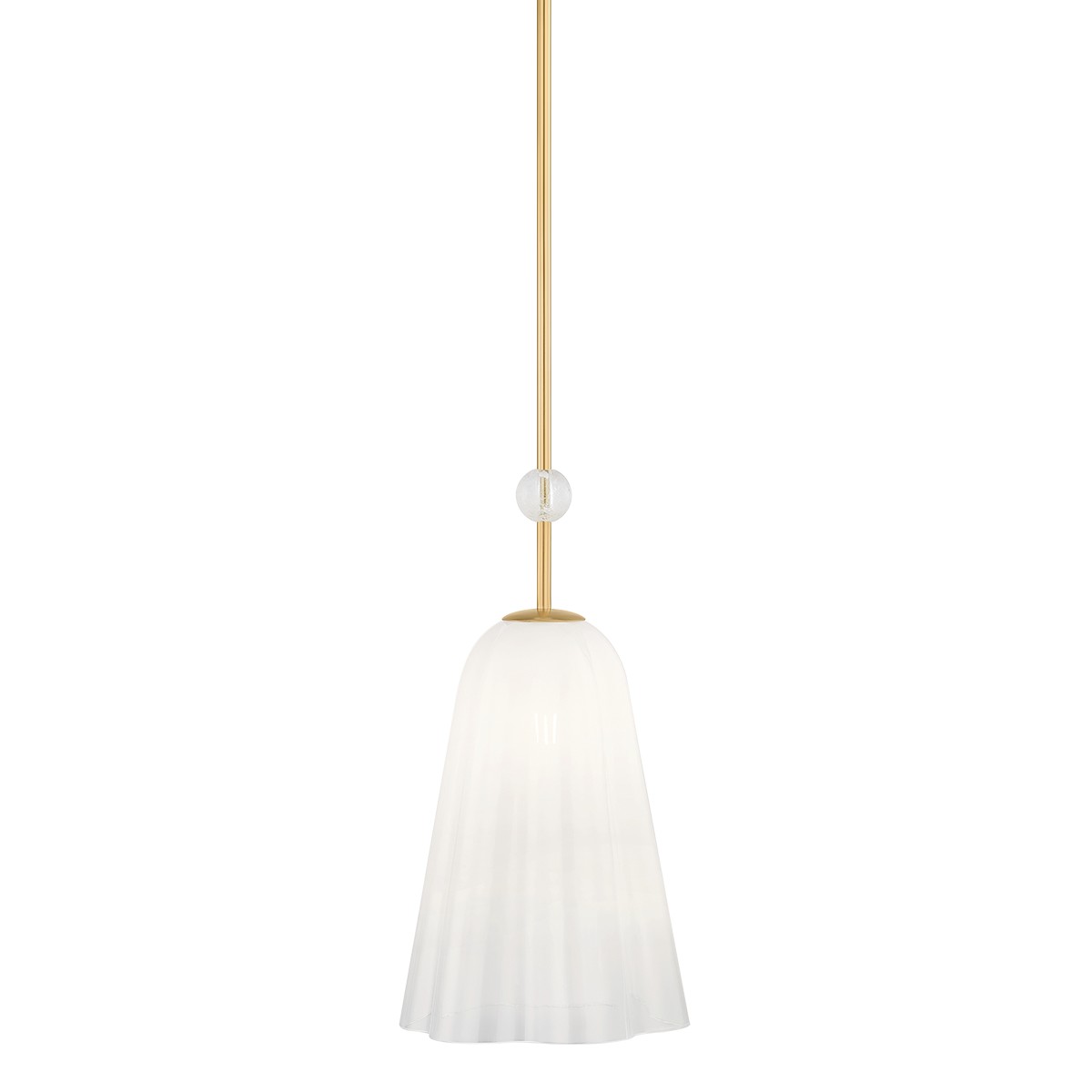 Hudson Valley - 7810-AGB - One Light Pendant - Cambria Heights - Aged Brass