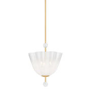 Hudson Valley - 7817-AGB - Three Light Lantern - Cambria Heights - Aged Brass