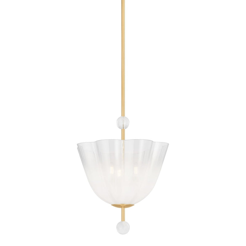 Hudson Valley - 7817-AGB - Three Light Lantern - Cambria Heights - Aged Brass