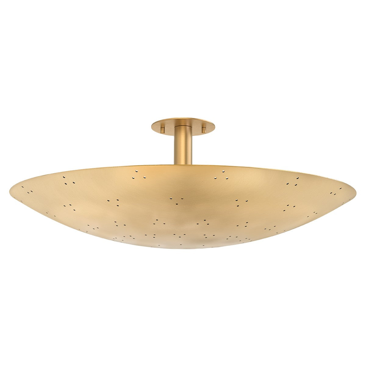 Hudson Valley - 8728-VB - Three Light Flush Mount - Bern - Vintage Brass