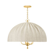 Hudson Valley - CB5855-AGB - Five Light Chandelier - Palmetto - Aged Brass