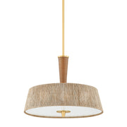 Hudson Valley - CB9522-AGB - Three Light Pendant - George - Aged Brass