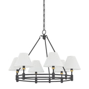Hudson Valley - MDS1800-AGB/DB - Six Light Chandelier - Howard - Aged Brass/Distressed Bronze