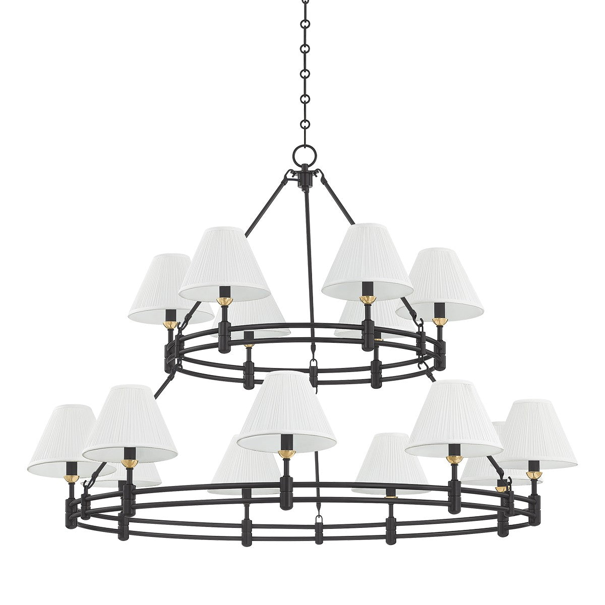Hudson Valley - MDS1802-AGB/DB - 15 Light Chandelier - Howard - Aged Brass/Distressed Bronze