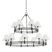 Hudson Valley - MDS1802-AGB/DB - 15 Light Chandelier - Howard - Aged Brass/Distressed Bronze