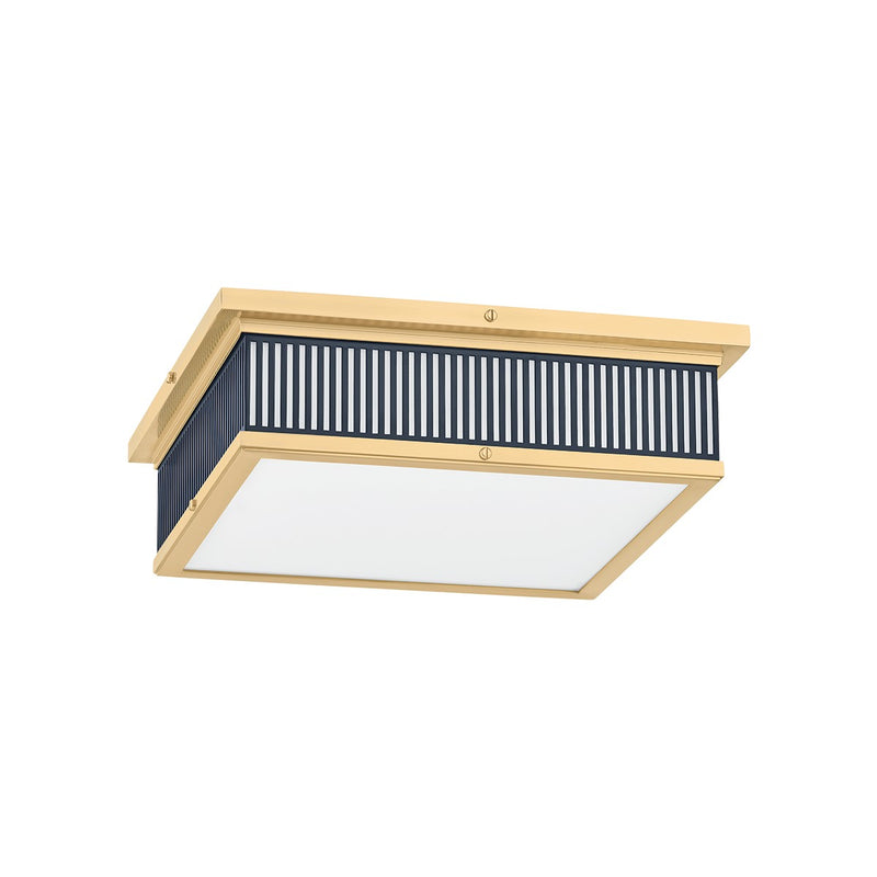 Hudson Valley - MDS1900-AGB/DBL - LED Flush Mount - Ashdown - Aged Brass/Distressed Bronze