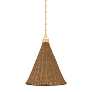 Hudson Valley - MDS2102-AGB - One Light Pendant - Kensington - Aged Brass