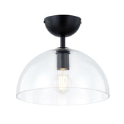 Forty West - 10319 - One Light Semi-Flush Mount - Greenly - Black