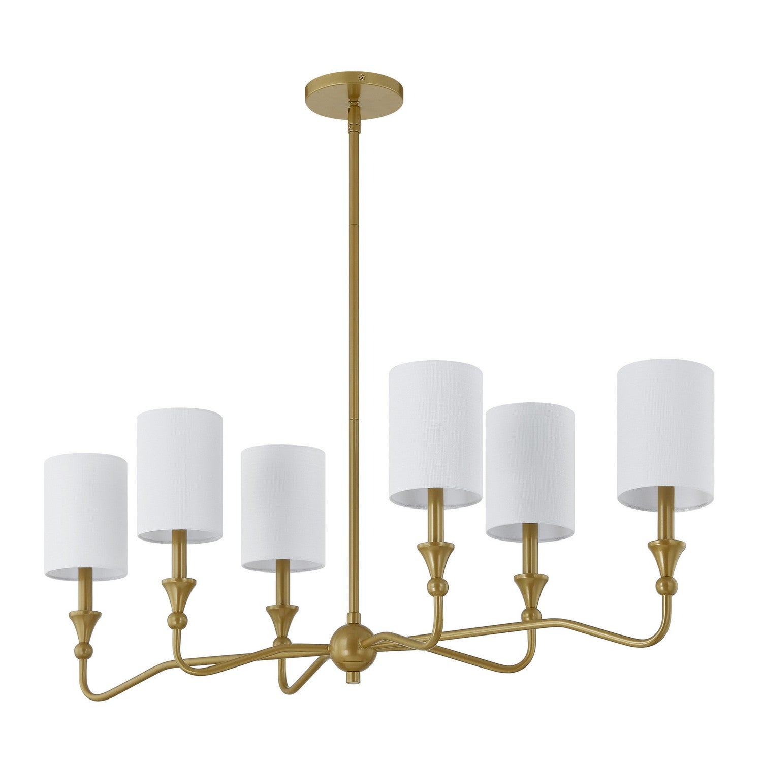 Forty West - 10325 - Six Light Chandelier - Goldie - Gold
