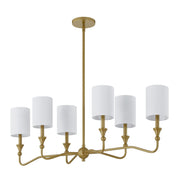 Forty West - 10325 - Six Light Chandelier - Goldie - Gold