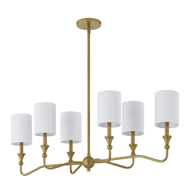 Forty West - 10325 - Six Light Chandelier - Goldie - Gold