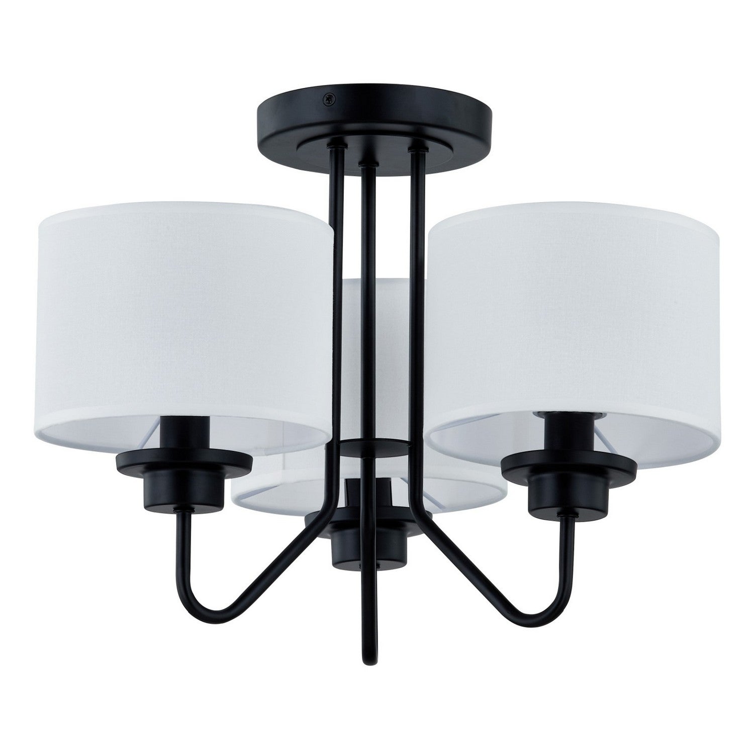 Forty West - 10327 - Three Light Semi-Flush Mount - Biggs - Black