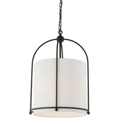 Forty West - 10329 - Three Light Pendant - Riggins - Black