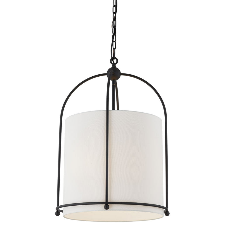 Forty West - 10329 - Three Light Pendant - Riggins - Black