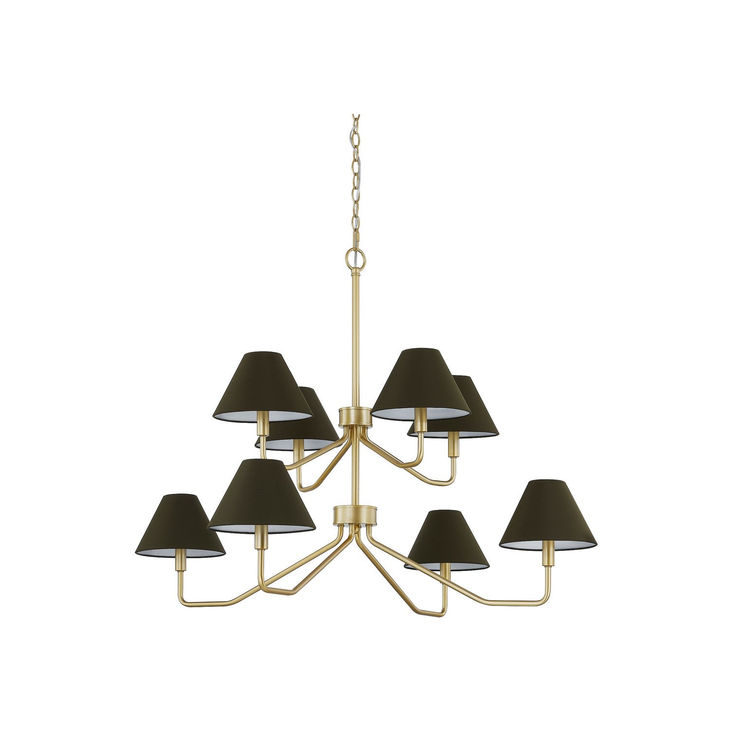 Forty West - 10340 - Eight Light Chandelier - Highland - Bright Brass