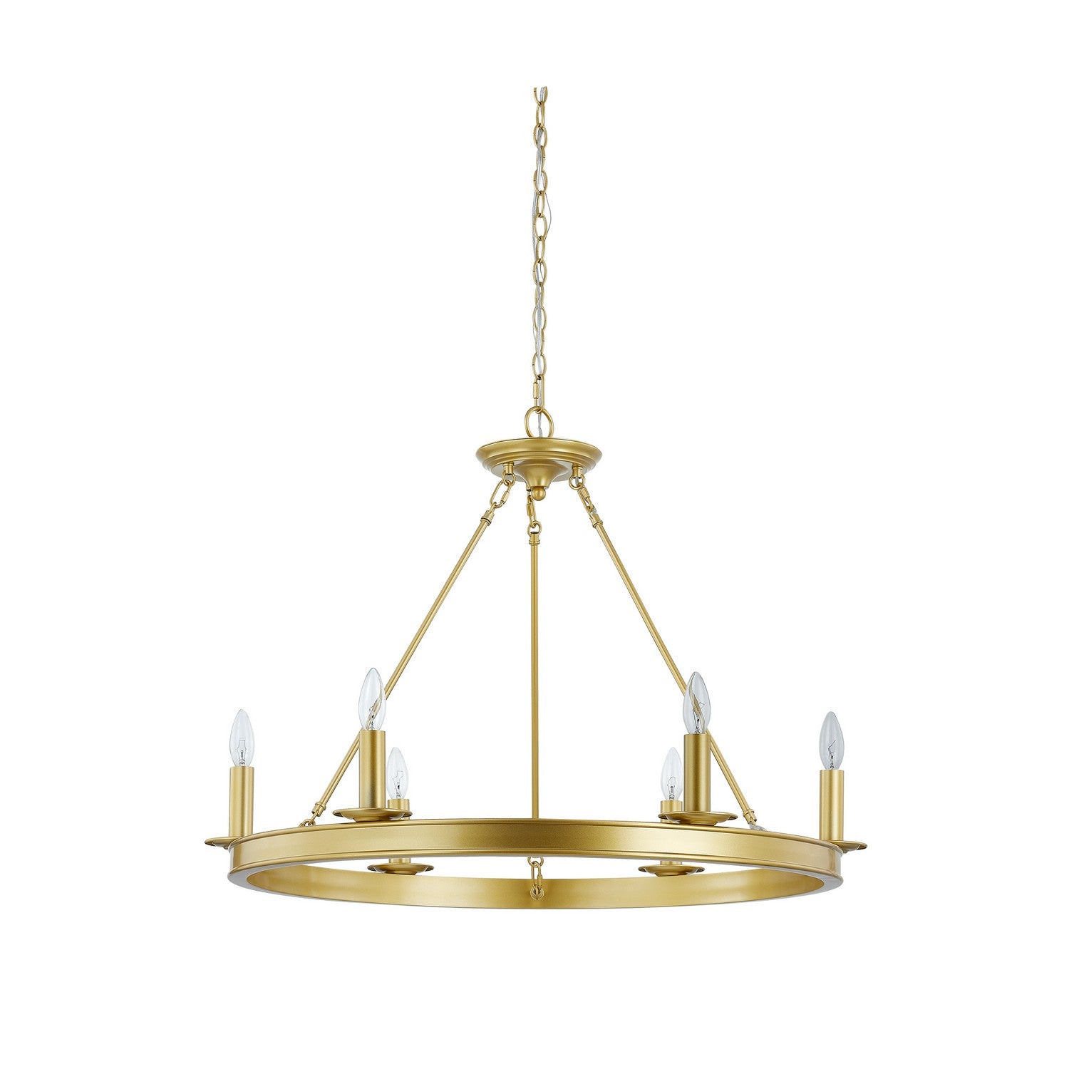 Forty West - 10341 - Six Light Chandelier - Erin - Bright Brass