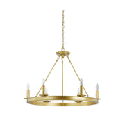 Forty West - 10341 - Six Light Chandelier - Erin - Bright Brass