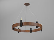 Accord Lighting - 1517.06 - Six Light Pendant - Flow - Imbuia