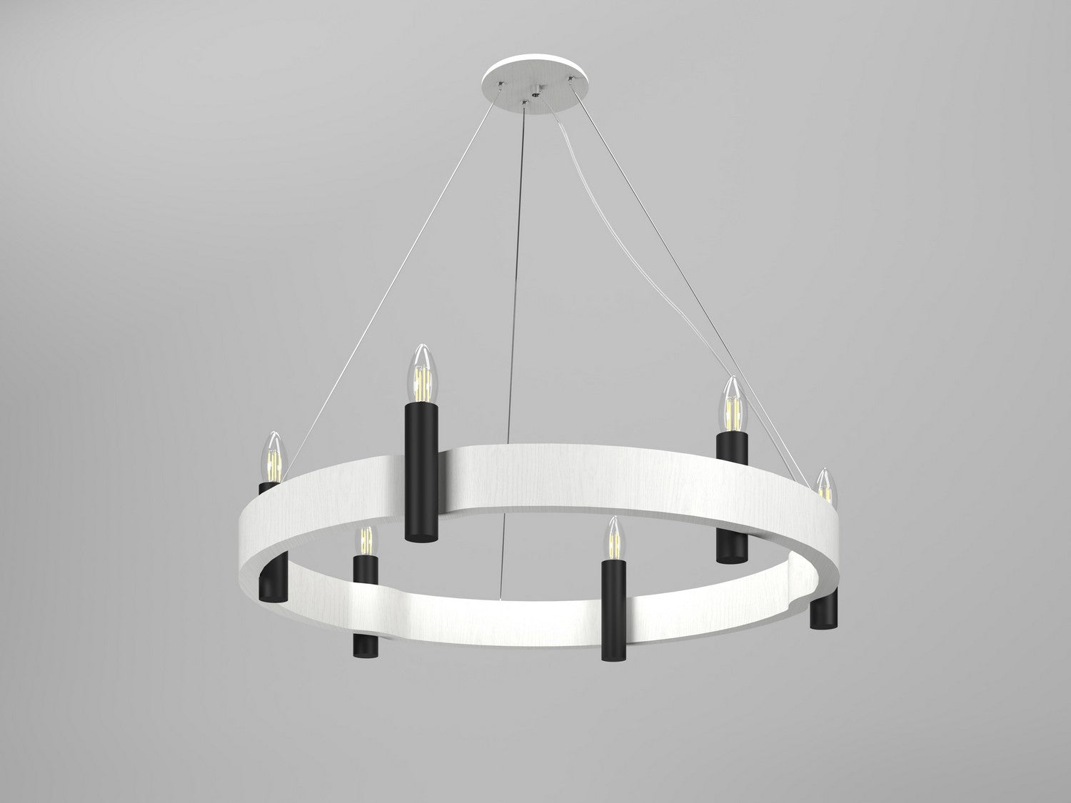 Accord Lighting - 1517.47 - Six Light Pendant - Flow - Organic White