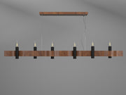 Accord Lighting - 1518.06 - Six Light Pendant - Flow - Imbuia