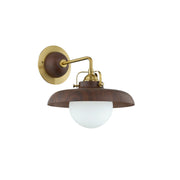 Forty West - 725194 - One Light Wall Sconce - Stratford - Brass + Brown