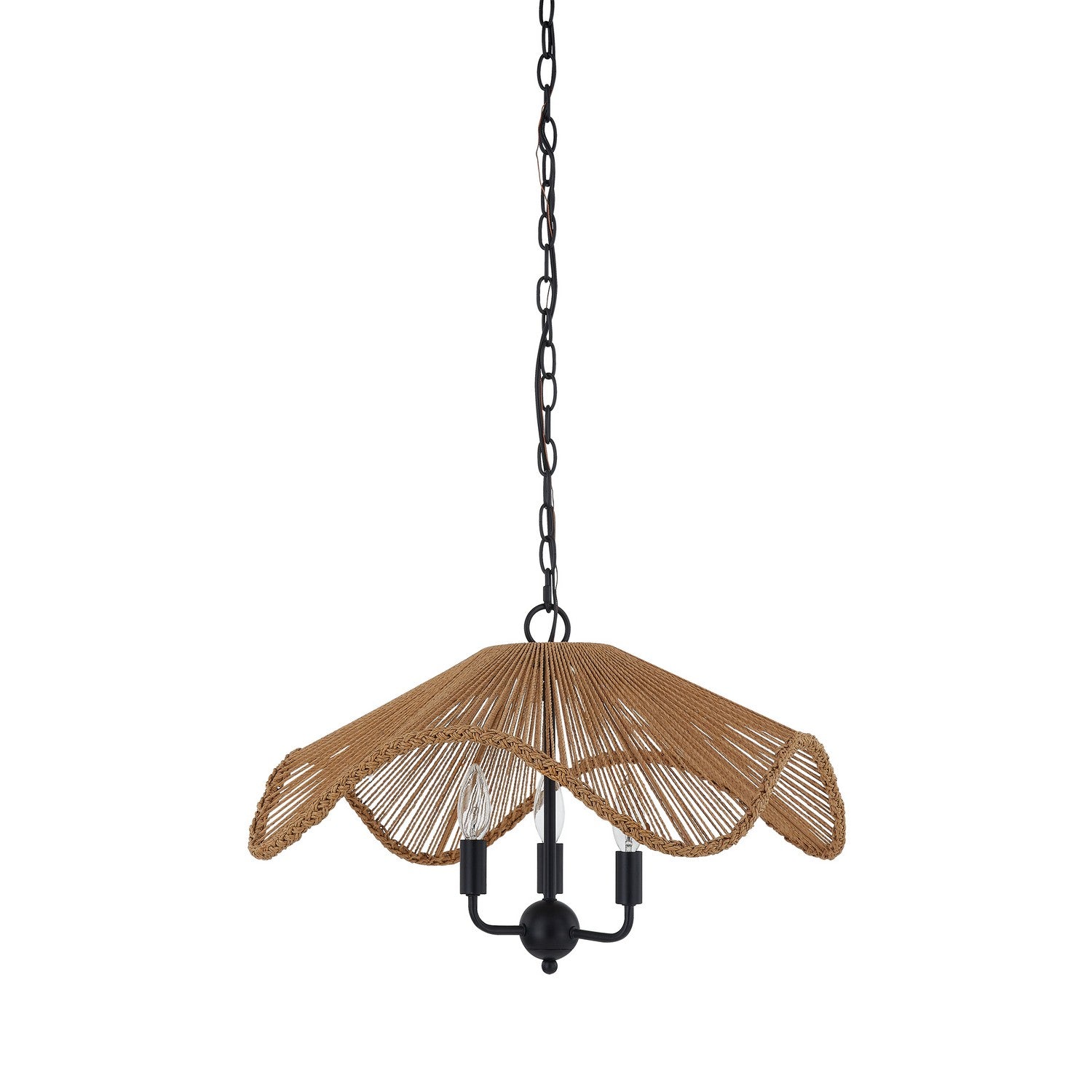 Forty West - 72606 - Three Light Pendant - McKayla - Black