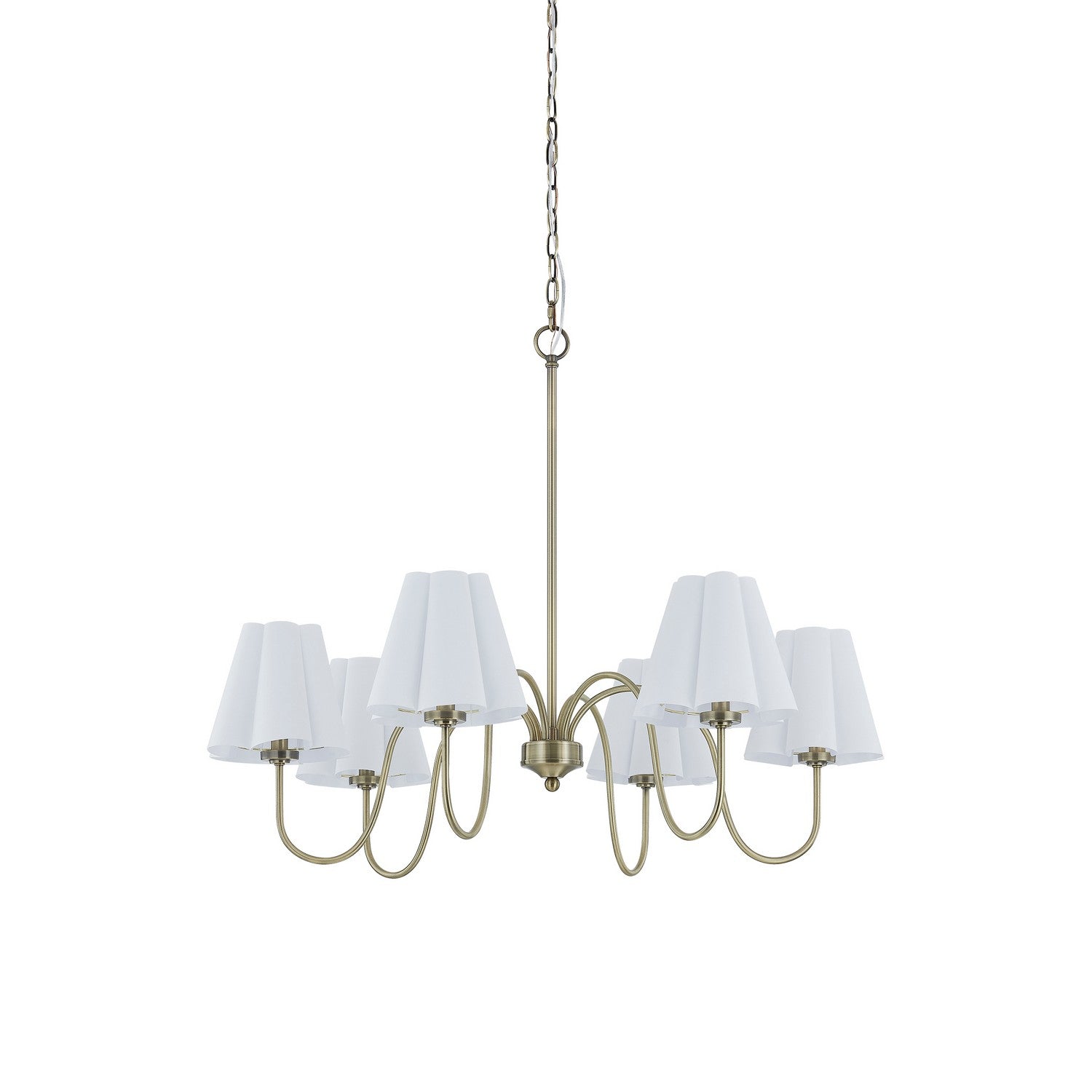 Forty West - 72608 - Six Light Chandelier - Kensington - Light Brass
