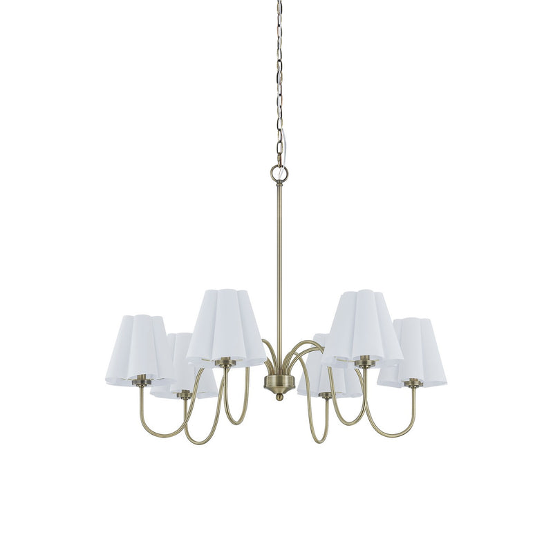 Forty West - 72608 - Six Light Chandelier - Kensington - Light Brass