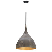 Maxim - 10913BKGLD - One Light Pendant - Fleur - Black / Gold