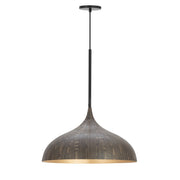 Maxim - 10914BKGLD - One Light Pendant - Fleur - Black / Gold