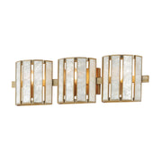 Maxim - 12813CZNAB - Three Light Wall Sconce - Miramar - Capiz / Natural Aged Brass