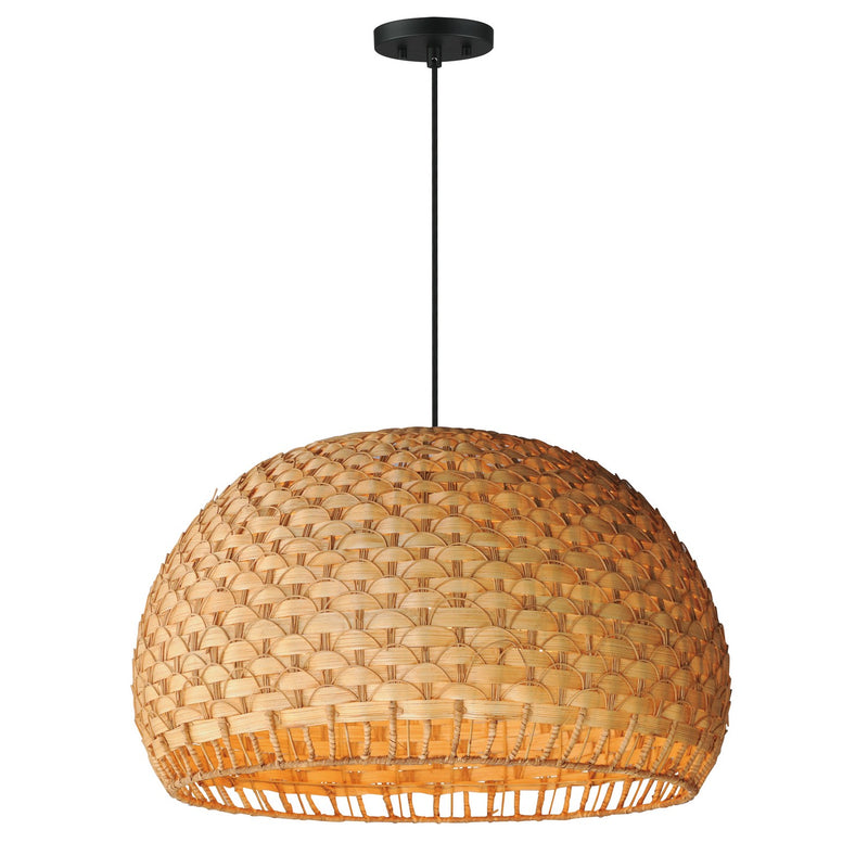 Maxim - 14415NABK - Three Light Pendant - Tahiti - Black
