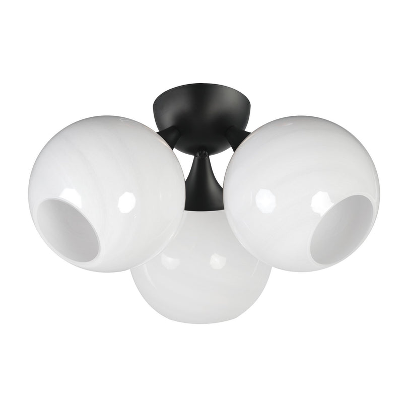 Maxim - 21225MRBK - Three Light Semi Flush Mount - Neve - Black