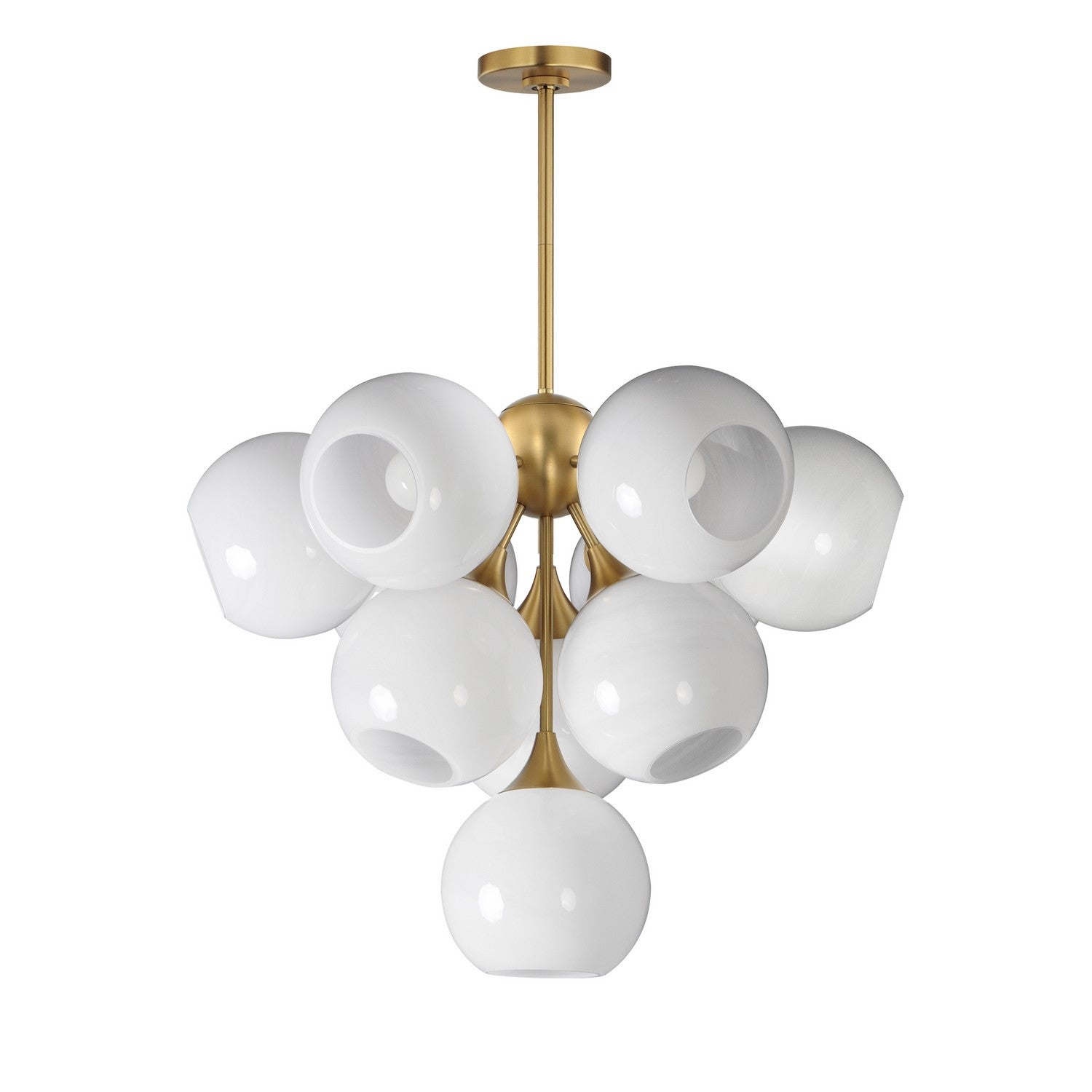 Maxim - 21228MRNAB - Ten Light Pendant - Neve - Natural Aged Brass