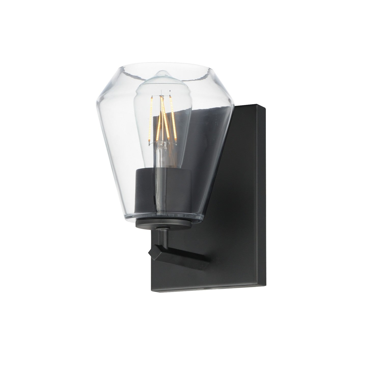 Maxim - 21331CLBK - One Light Wall Sconce - Geode - Black