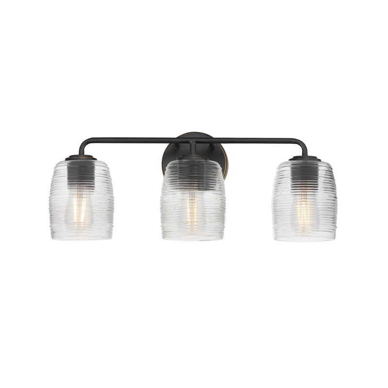 Maxim - 21413CRKB - Three Light Bath Vanity - Honey - Kentucky Bronze