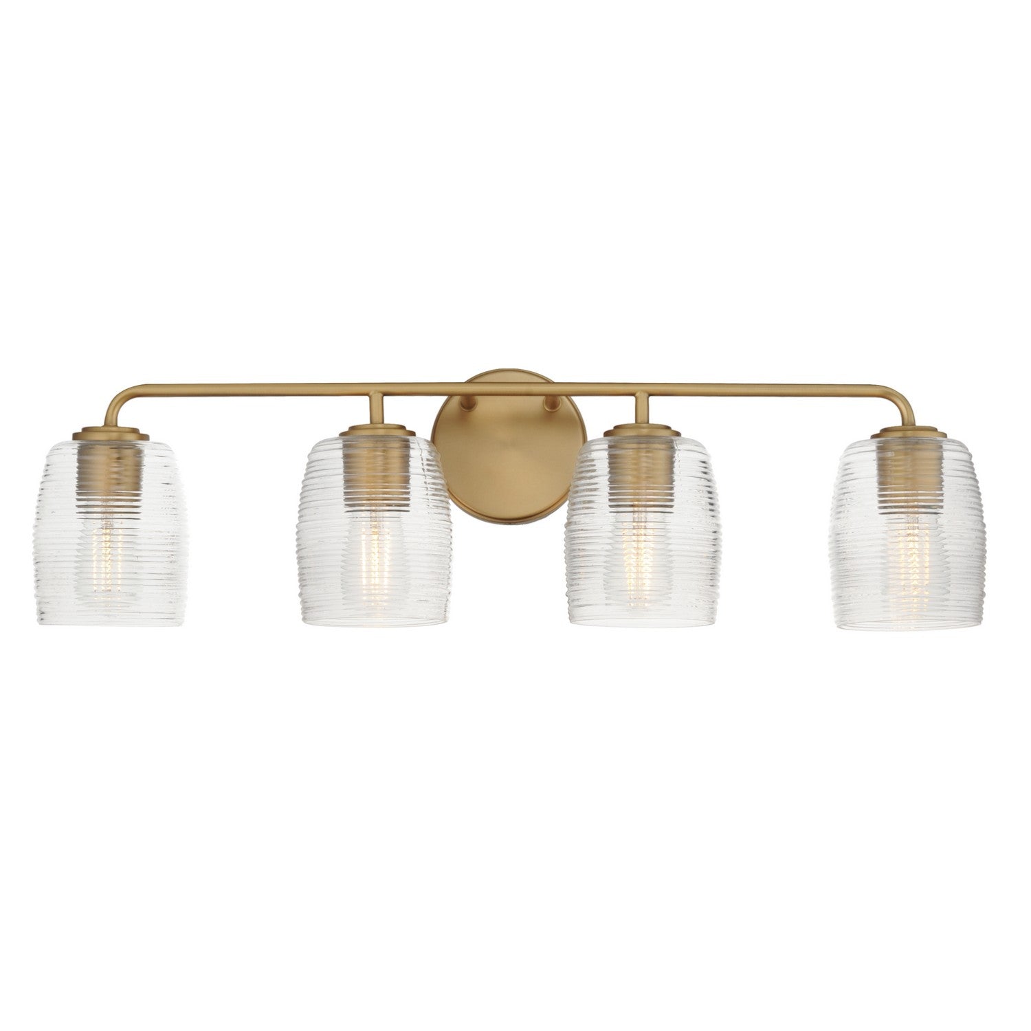 Maxim - 21414CRNAB - Four Light Bath Vanity - Honey - Natural Aged Brass