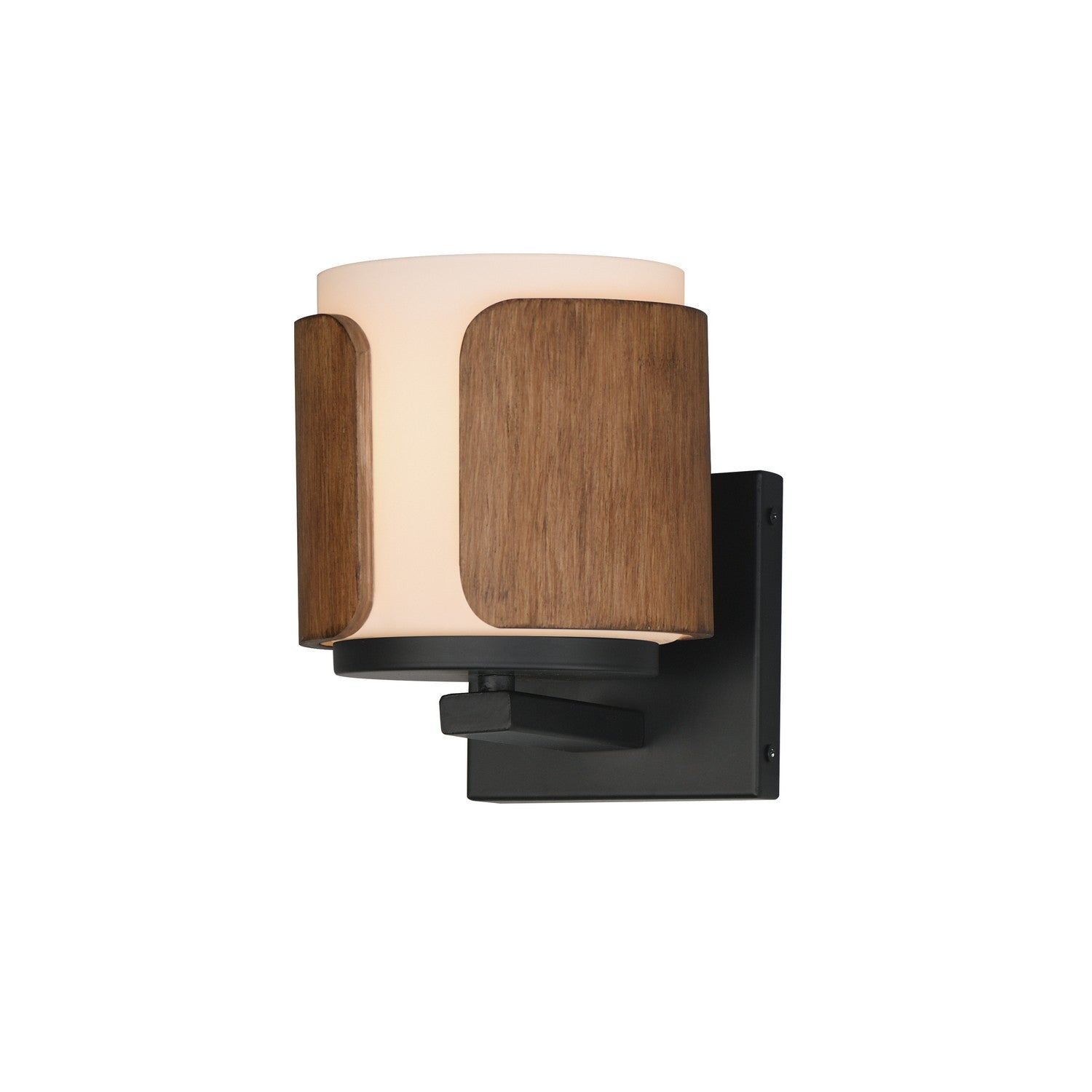 Maxim - 21711SWWNBK - One Light Wall Sconce - Draughtsman - Walnut / Black