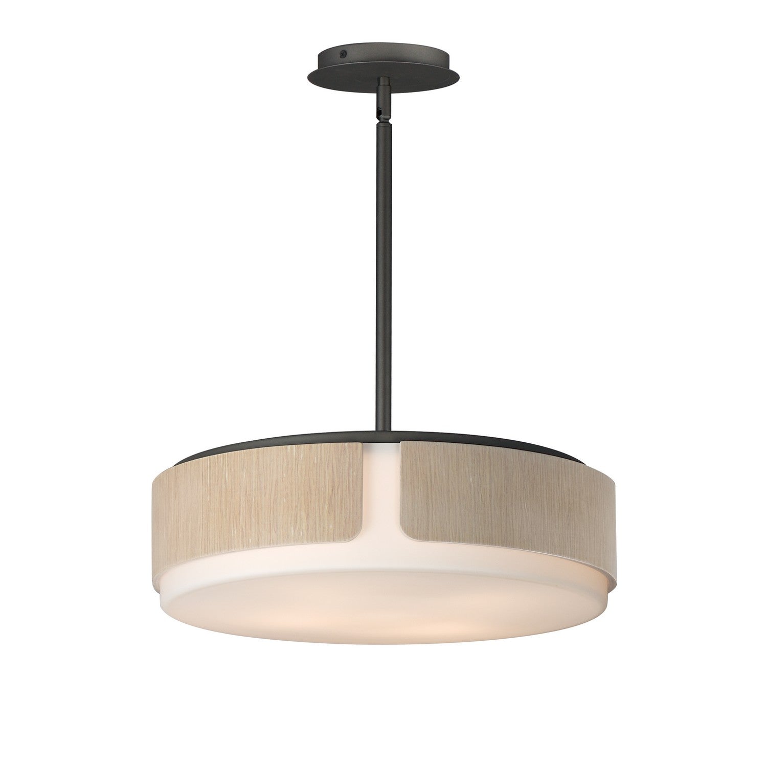 Maxim - 21716SWNWDCHL - Four Light Semi Flush Mount - Pendant - Draughtsman - Natural Wood/Charcoal