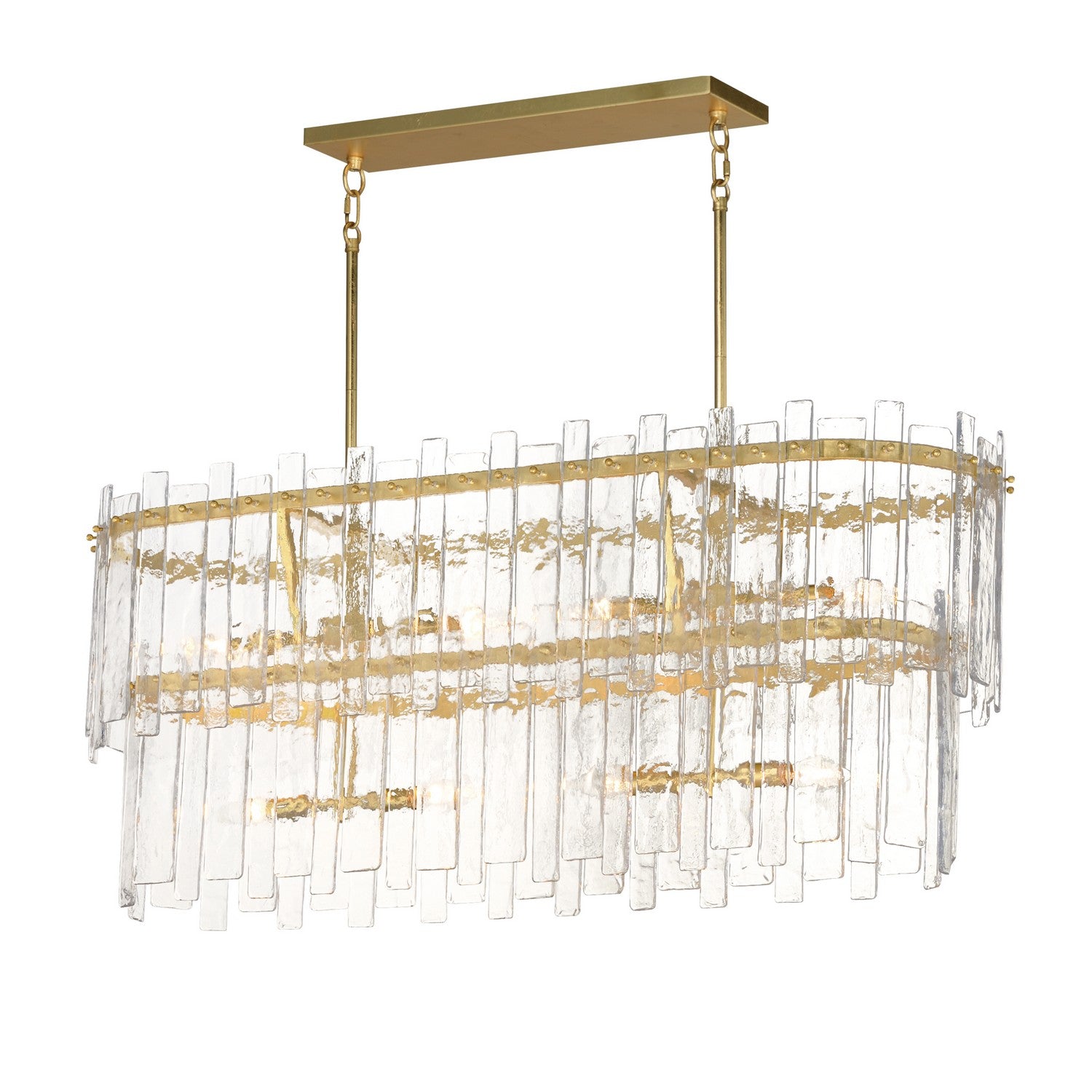 Maxim - 21838AGGL - Eight Light Linear Pendant - Warren - Gold Leaf
