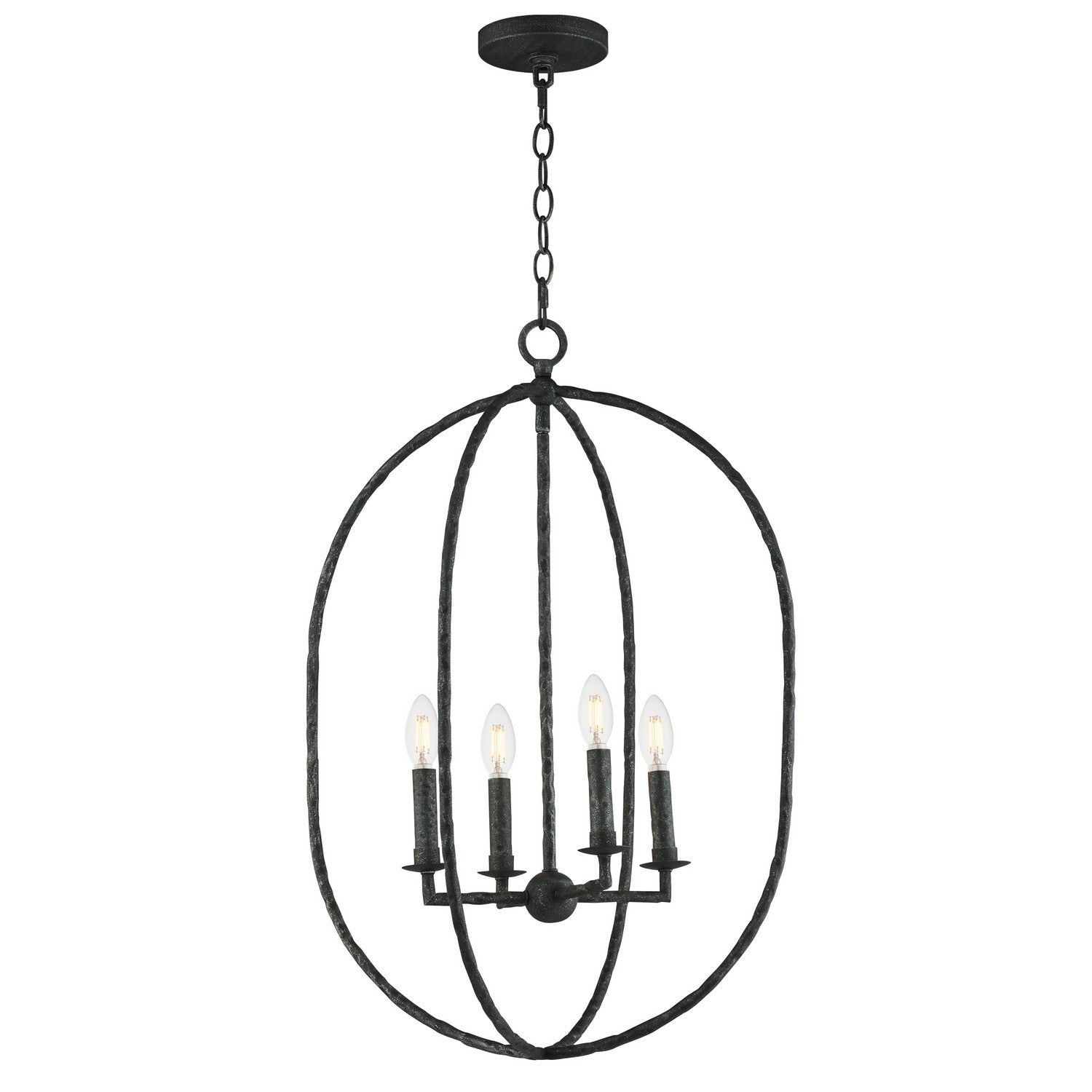 Maxim - 21843BS - Four Light Pendant - Martel - Blacksmith