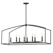 Maxim - 21848BS - Eight Light Linear Pendant - Martel - Blacksmith