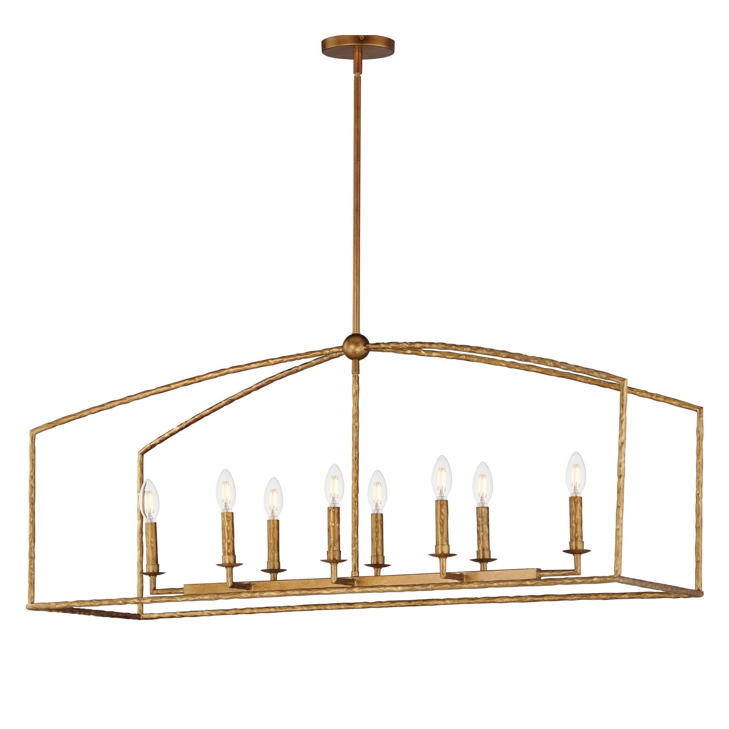 Maxim - 21848EG - Eight Light Linear Pendant - Martel - Etruscan Gold
