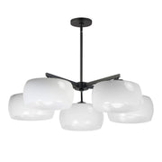 Maxim - 26145WTBK - Five Light Chandelier - Glazed - White / Black