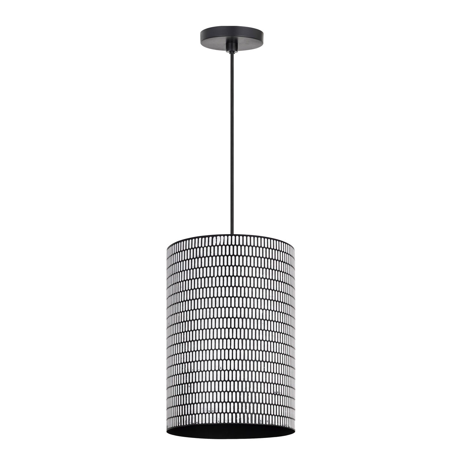 Maxim - 29123BKWT - One Light Pendant - Shaka - Black / White