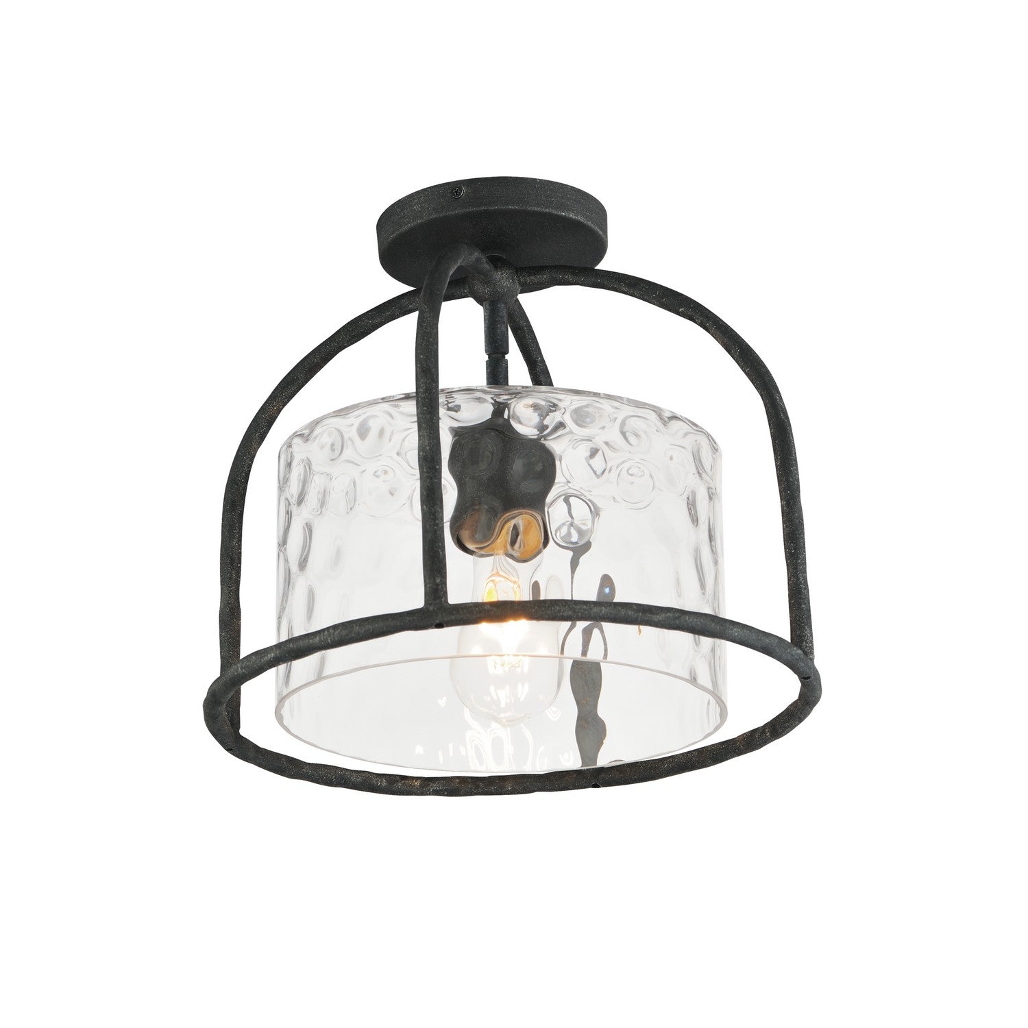 Maxim - 31841WGBS - One Light Semi Flush - Pendant - Del Mar - Blacksmith