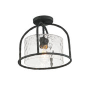 Maxim - 31841WGBS - One Light Semi Flush - Pendant - Del Mar - Blacksmith