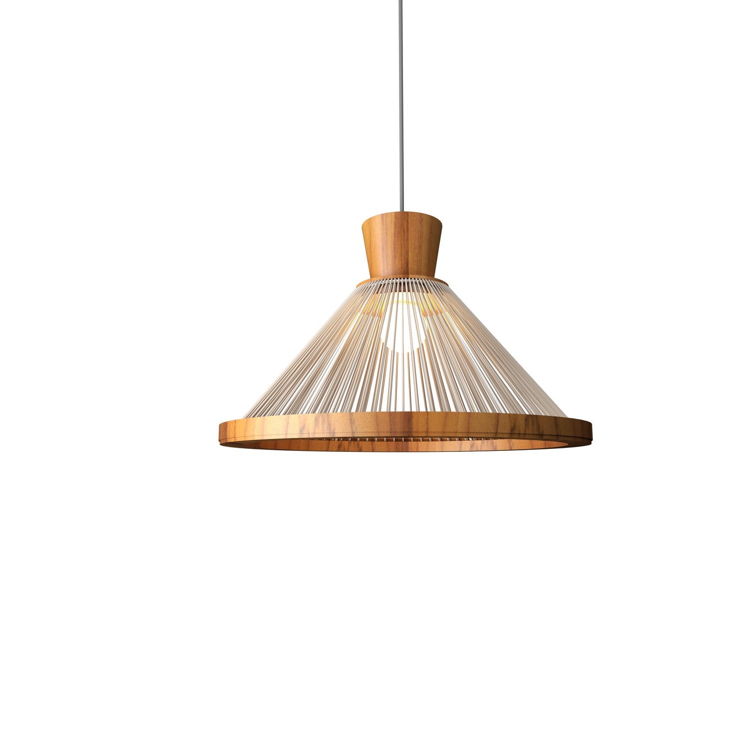 Accord Lighting - 1531.12 - One Light Pendant - Corda - Teak