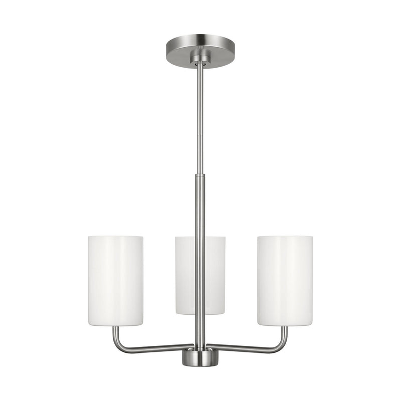 Generation Lighting - GLC1003EN3/BS - Three Light Chandelier - Rhett - Brushed Steel