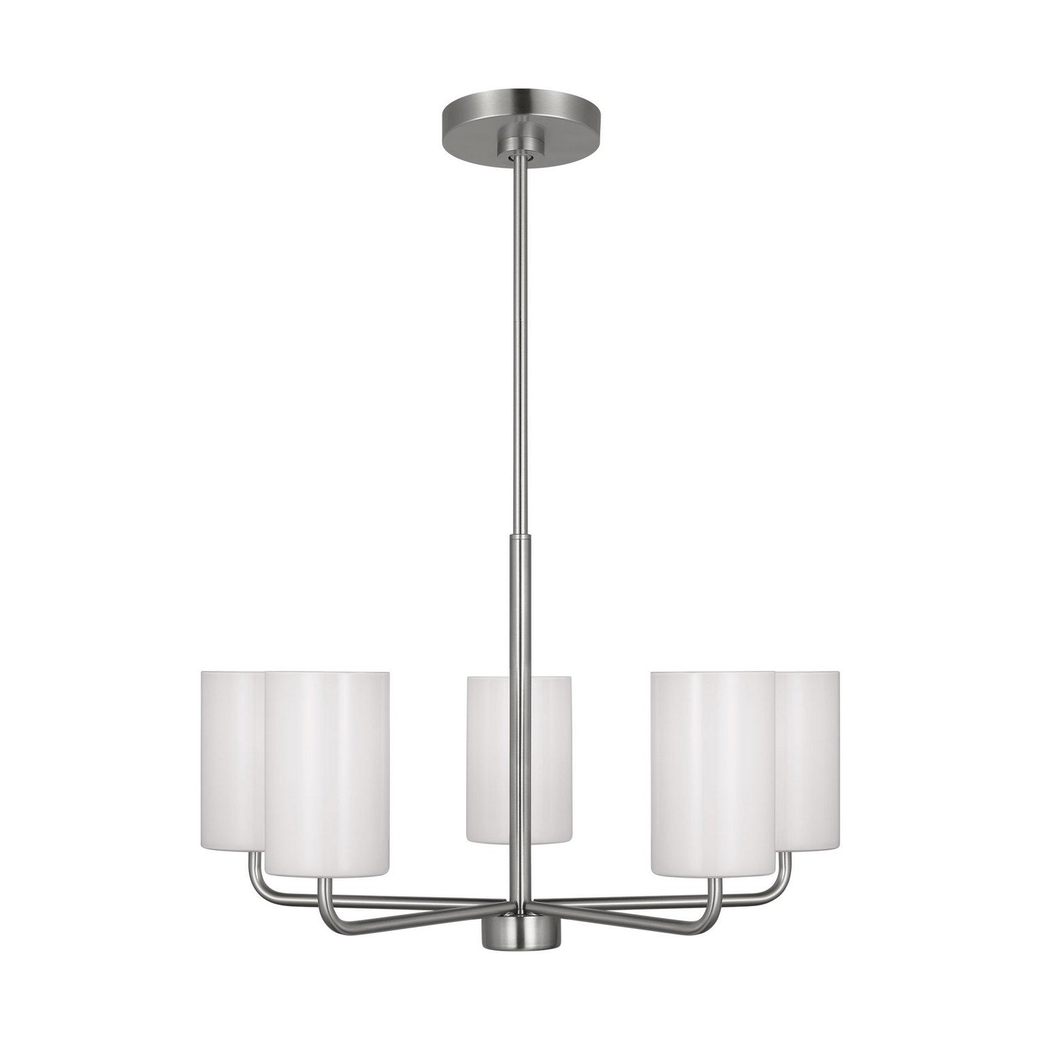 Generation Lighting - GLC1015EN3/BS - Five Light Chandelier - Rhett - Brushed Steel